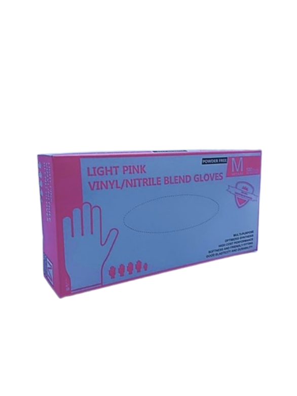 Guantes de nitrilo rosados