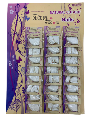 Blíster de uñas acrílicas cuadradas blancas