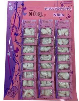 Blíster de uñas acrílicas sin ranura naturales